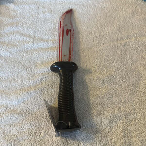 Boys Walmart Halloween Bloody Blade Toy Knife One Size Black White